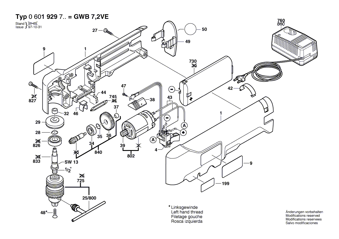 New Genuine Bosch 2910641050 Oval-Head Screw