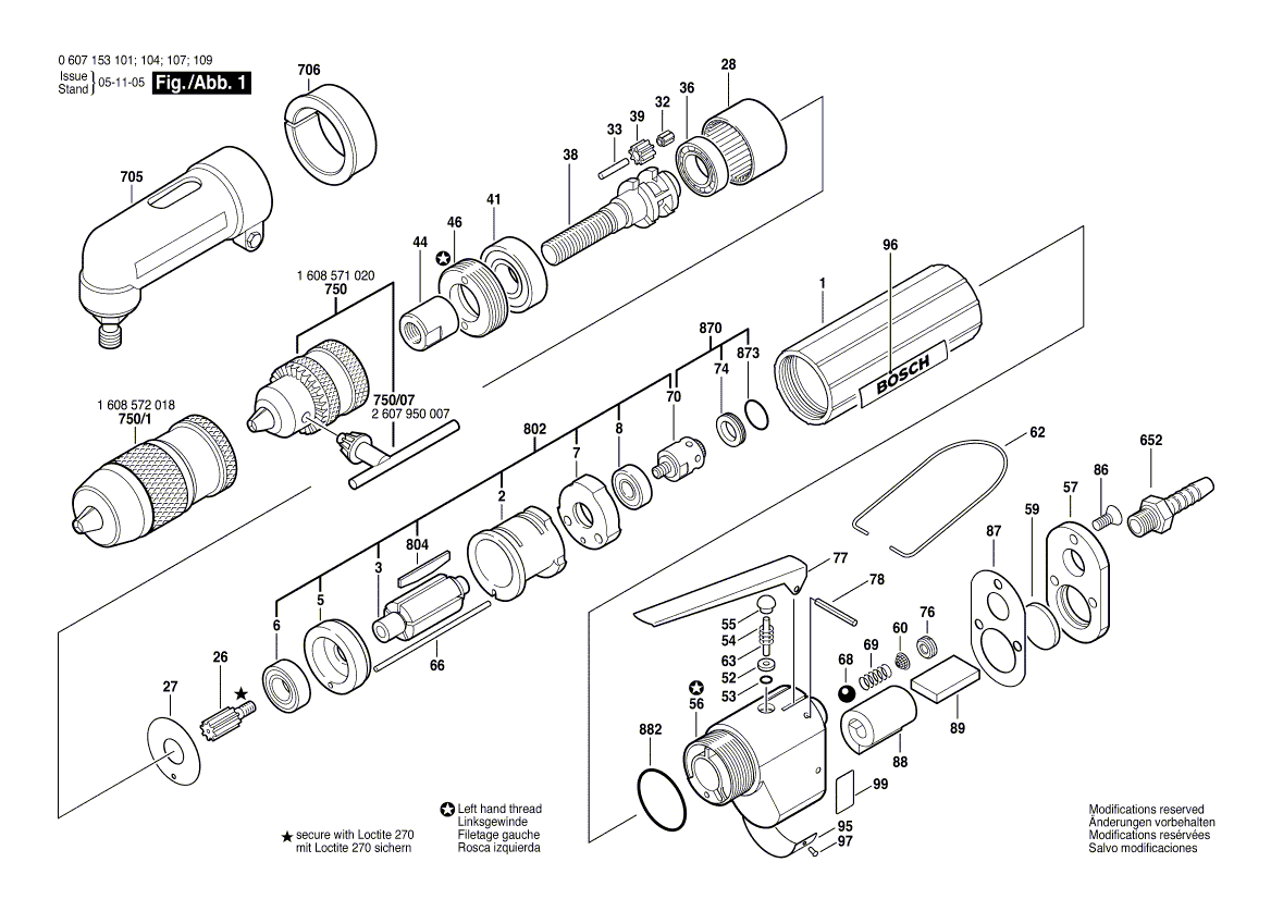 New Genuine Bosch 2910761120 Countersunk-Head Screw