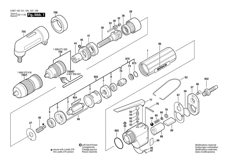New Genuine Bosch 2910761120 Countersunk-Head Screw