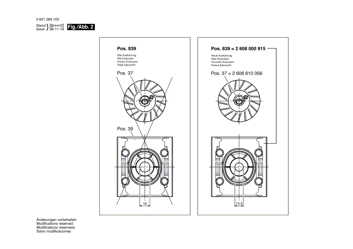 New Genuine Bosch 2910871122 Countersunk-Head Screw