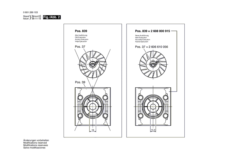 New Genuine Bosch 2910871122 Countersunk-Head Screw