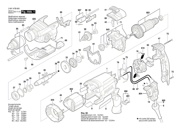 New Genuine Bosch 2911061252 Hex Screw