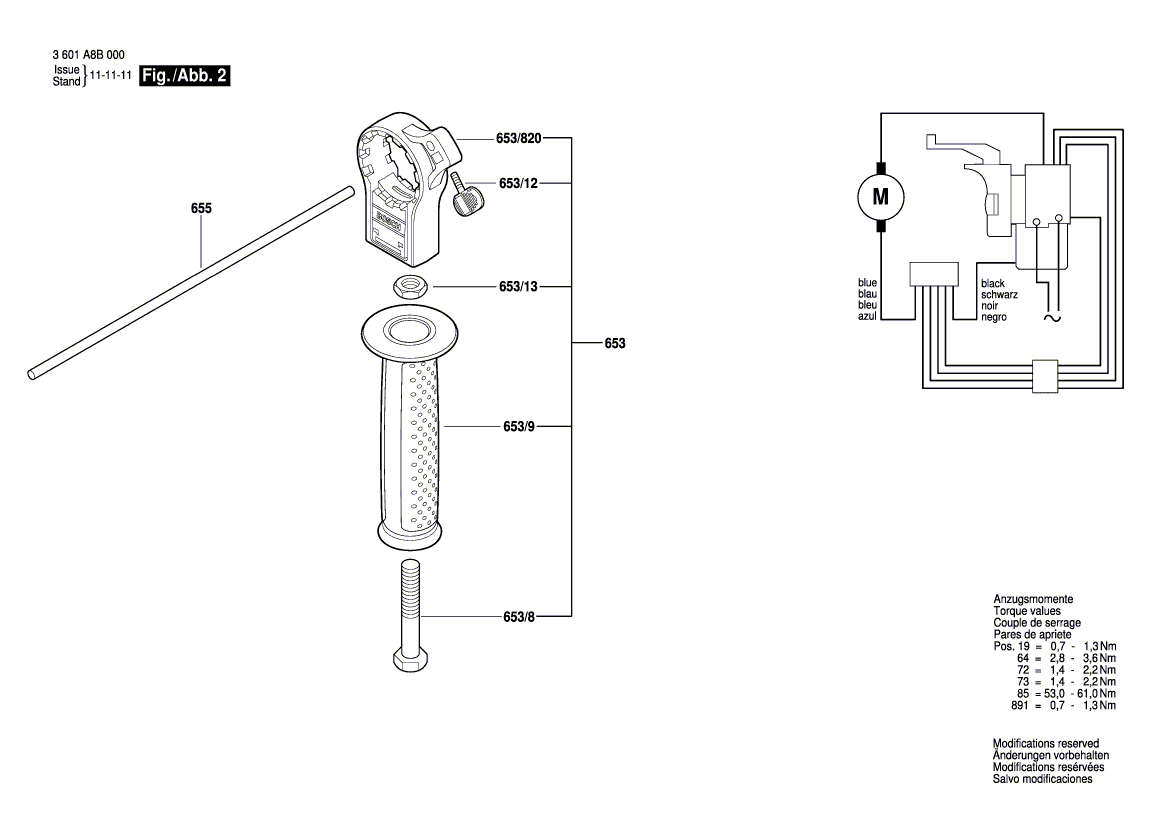 New Genuine Bosch 2911061971 Hex Screw