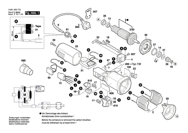 New Genuine Bosch 2916650026 Spring retaining ring