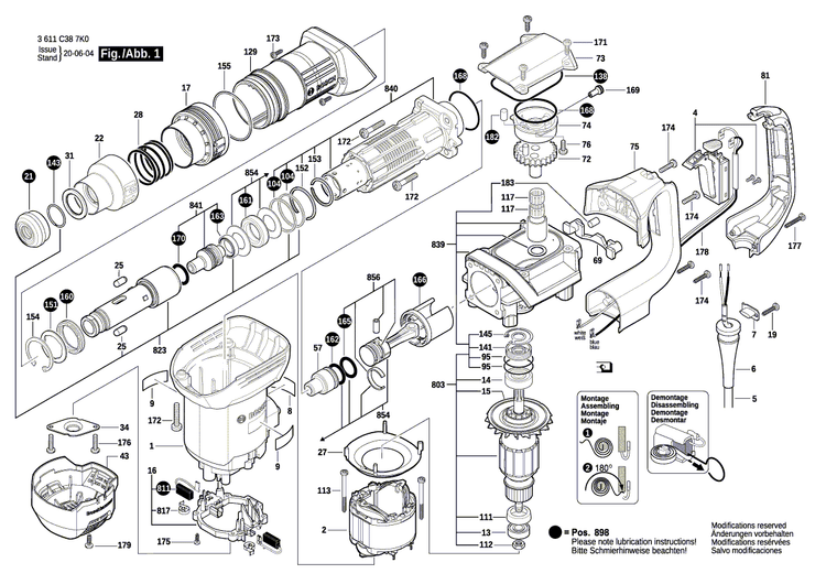 New Genuine Bosch 2916660019 Spring retaining ring