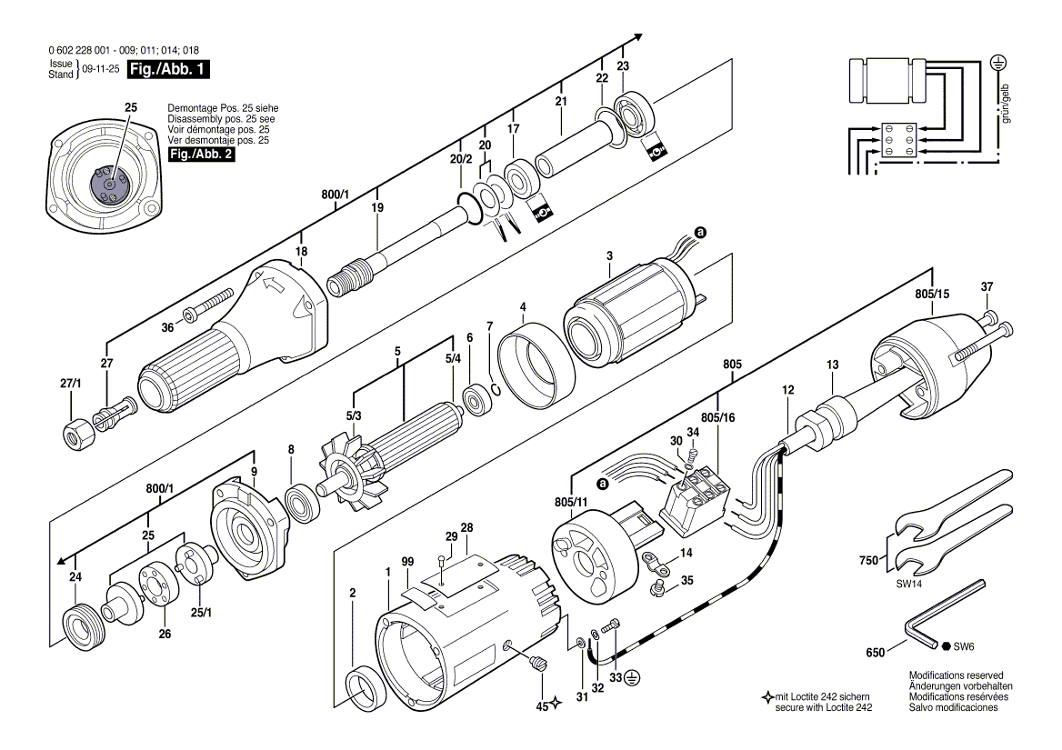 New Genuine Bosch 2917500095 Straight Pin