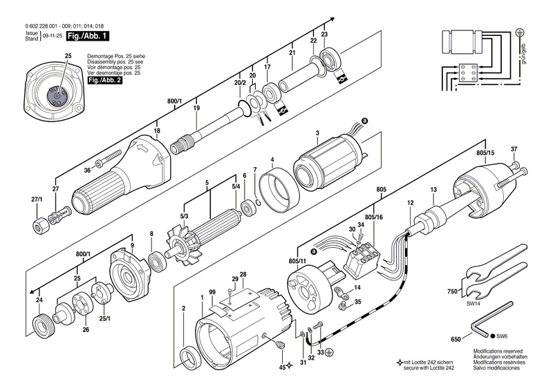 New Genuine Bosch 2917500095 Straight Pin