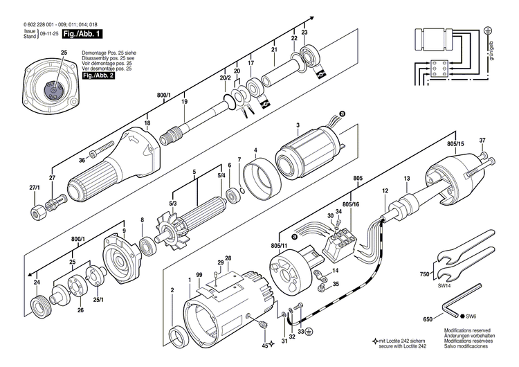 New Genuine Bosch 2917500095 Straight Pin