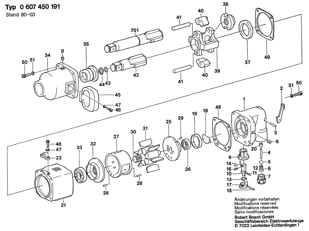 New Genuine Bosch 2917530036 Straight Pin