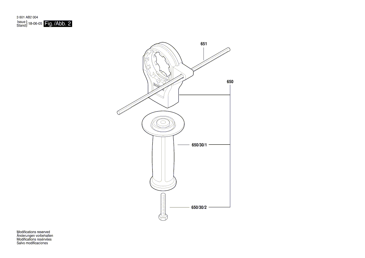 New Genuine Bosch 2917530106 Straight Pin