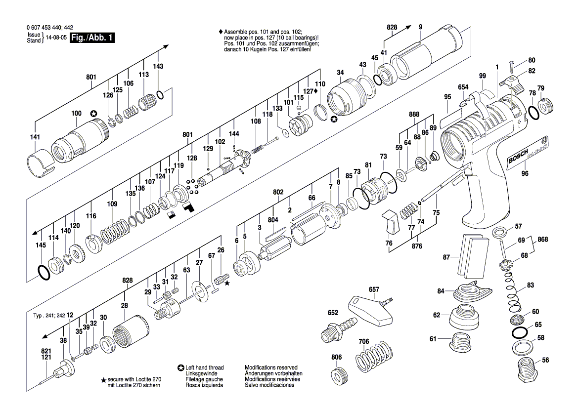 New Genuine Bosch 2917550088 Straight Pin