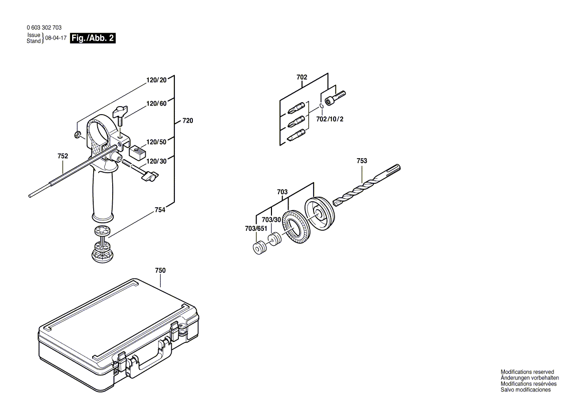 New Genuine Bosch 2917550133 Straight Pin