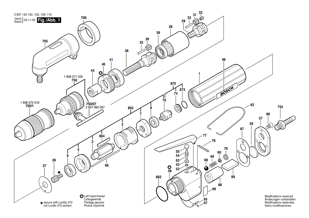 New Genuine Bosch 2917700040 Grooved Pin