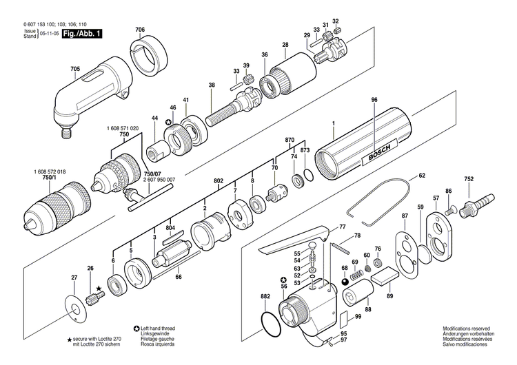 New Genuine Bosch 2917700040 Grooved Pin