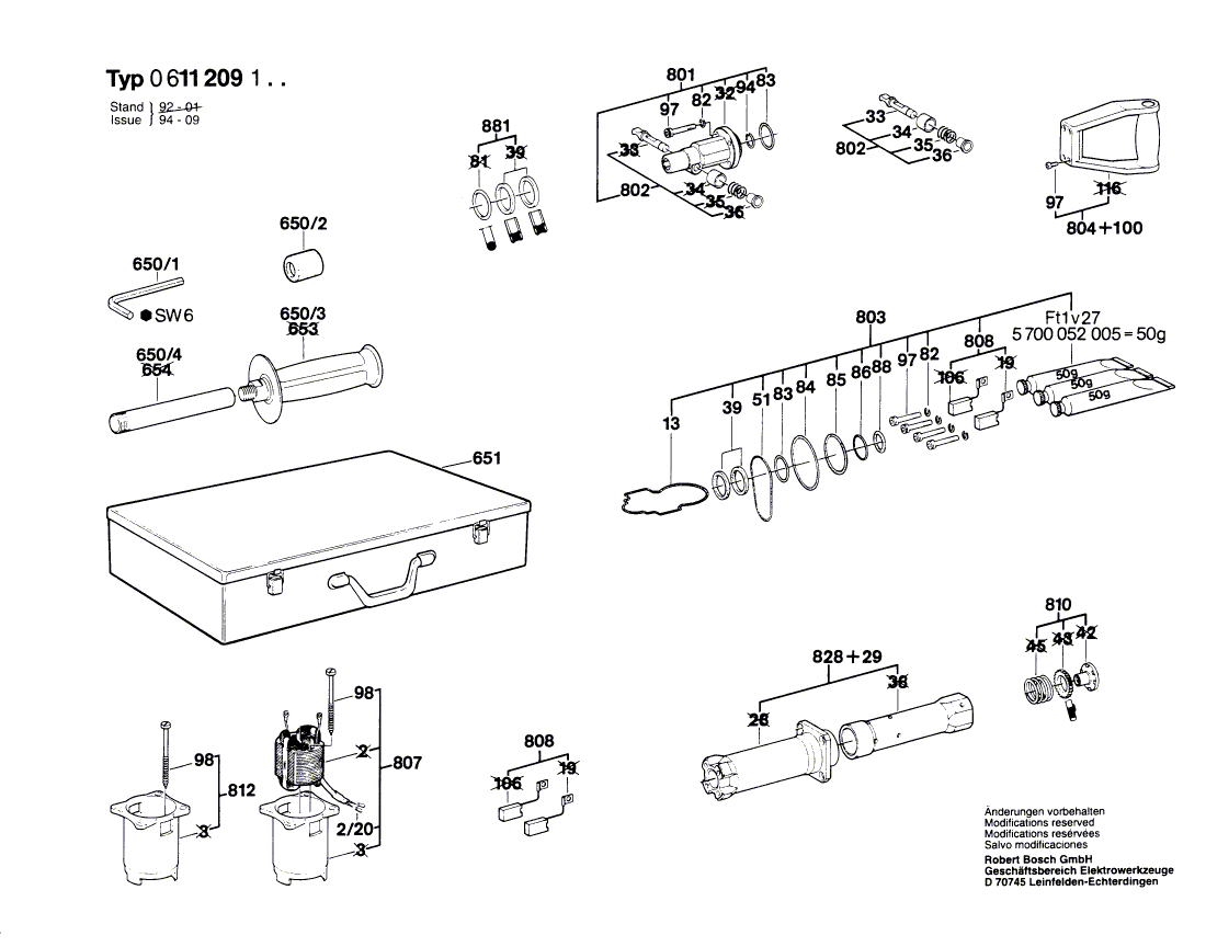 New Genuine Bosch 2917721034 Round-Head Grooved Pin