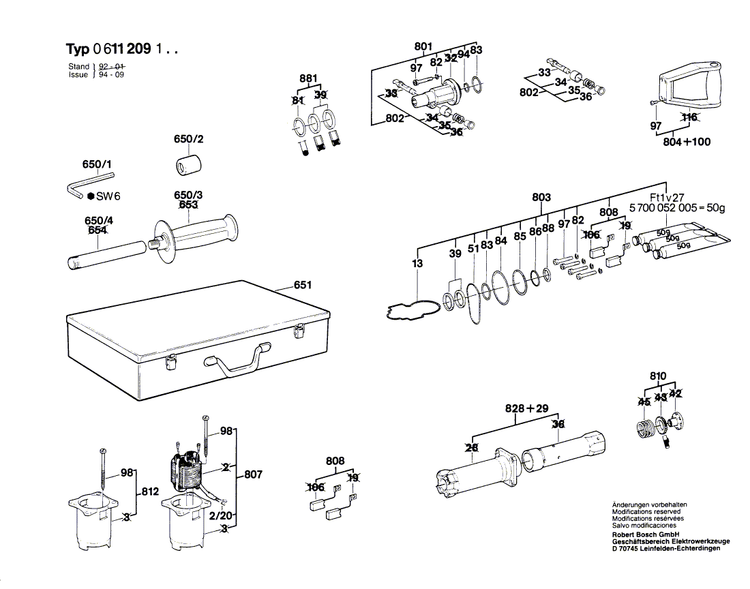 New Genuine Bosch 2917721034 Round-Head Grooved Pin