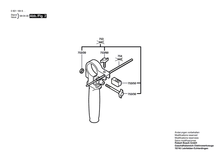New Genuine Bosch 2917780101 Slotted Spring Pin