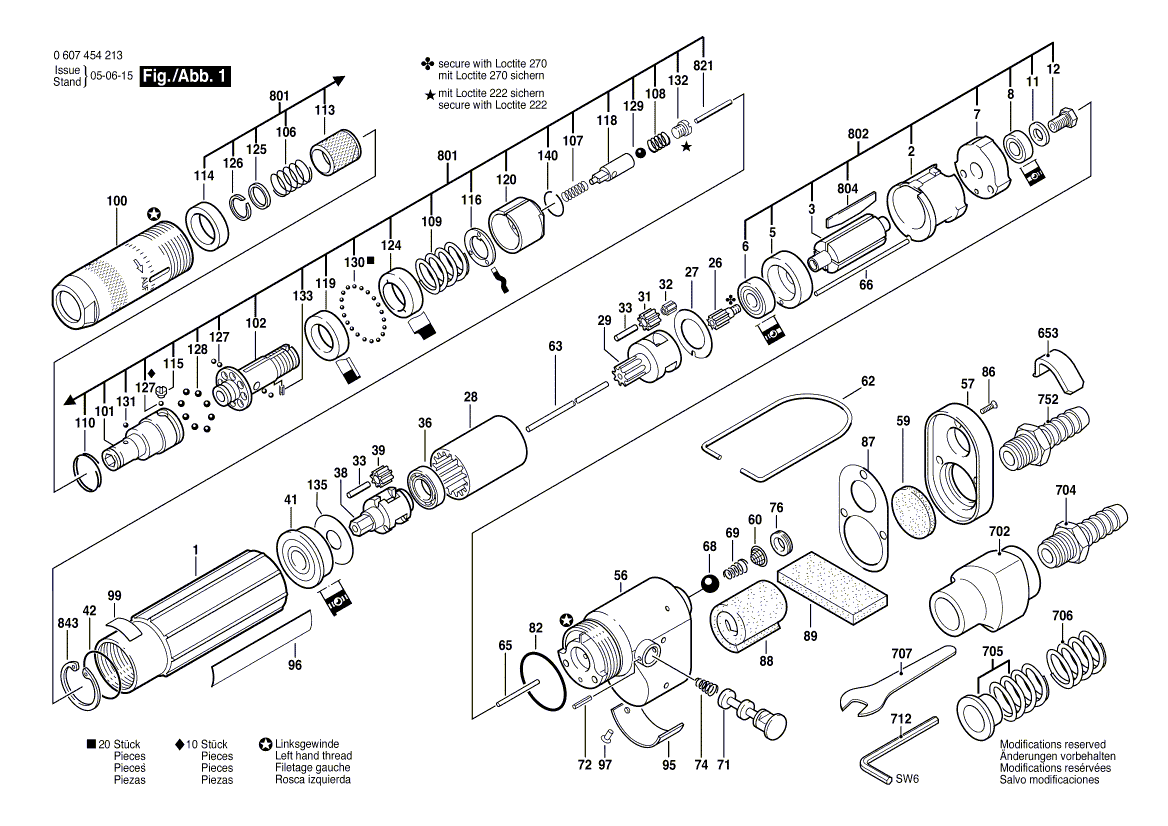 New Genuine Bosch 2917800015 Coiled Spring Pin