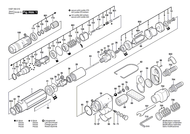 New Genuine Bosch 2917800015 Coiled Spring Pin