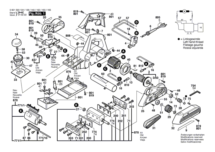 New Genuine Bosch 2917800303 Coiled Spring Pin
