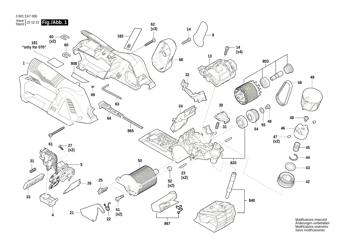 New Genuine Bosch 2917850080 Straight Pin