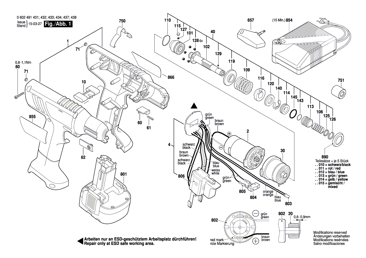 New Genuine Bosch 3600106010 Parts Set