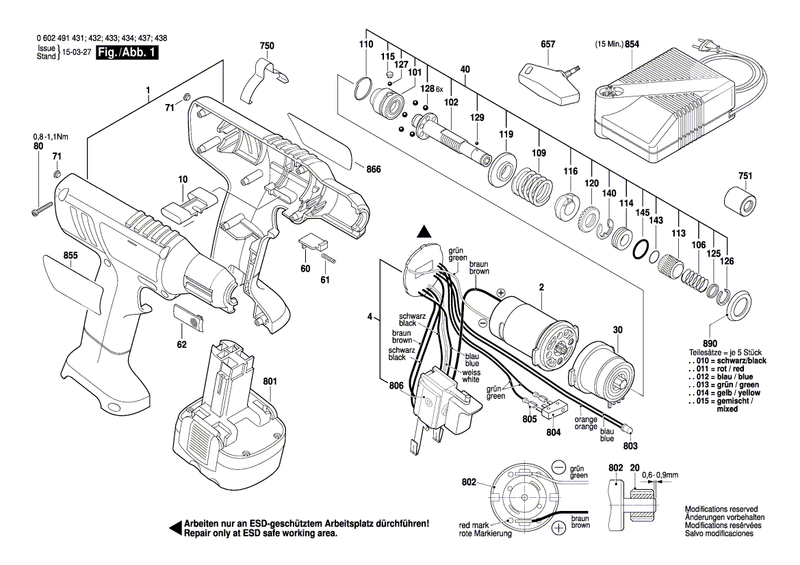 New Genuine Bosch 3600106014 Parts Set