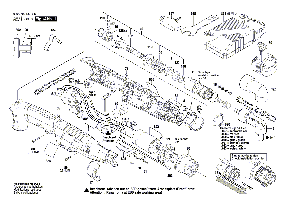 New Genuine Bosch 3600106028 Parts Set