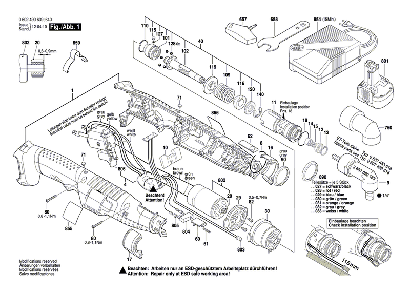 New Genuine Bosch 3600106031 Parts Set