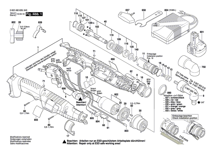 New Genuine Bosch 3600106032 Parts Set