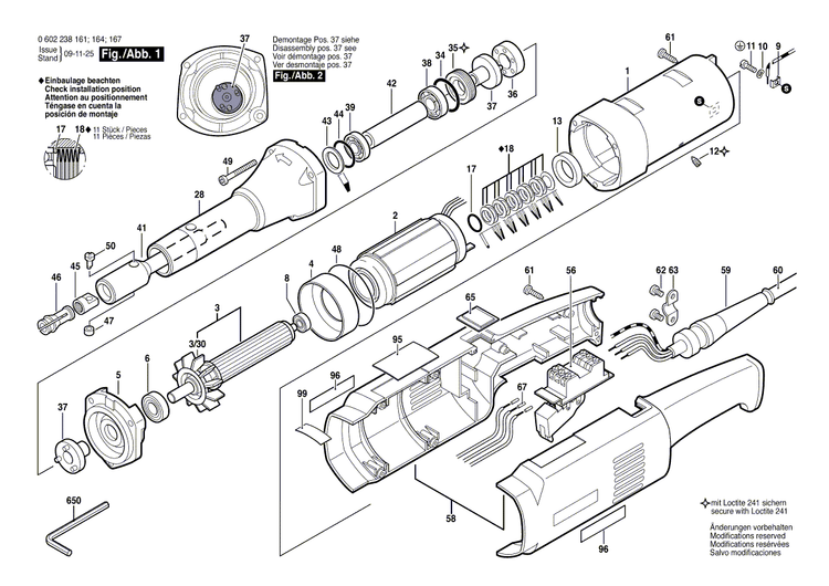 New Genuine Bosch 3600400036 Spacer Sleeve