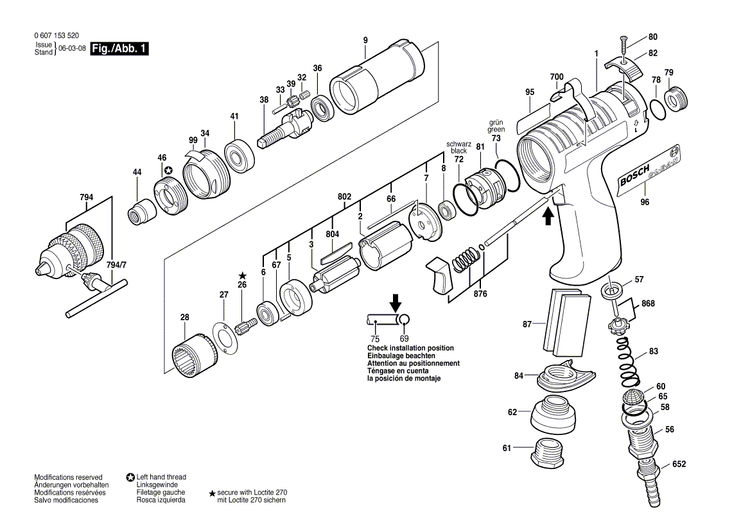 New Genuine Bosch 3600700201 Insert Pipe