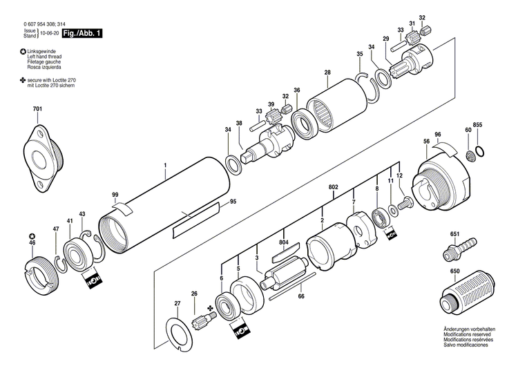 New Genuine Bosch 3600760011 Motor Housing