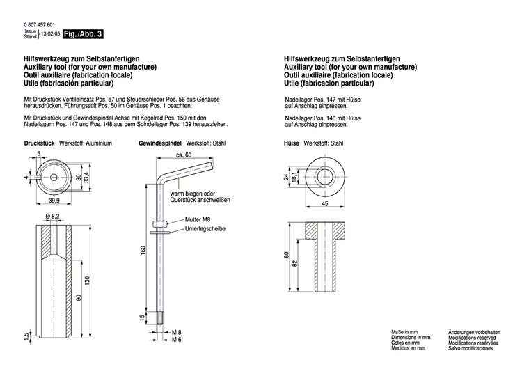 New Genuine Bosch 3600915001 Needle-Roller Assembly