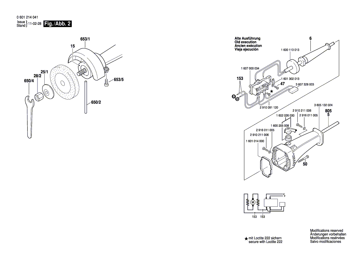 New Genuine Bosch 3601110490 Manufacturer's nameplate