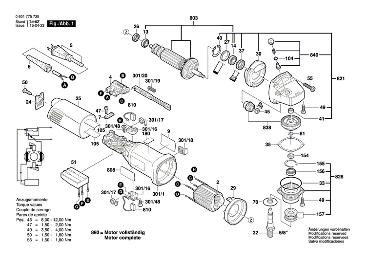 New Genuine Bosch 3601119189 Manufacturer's nameplate