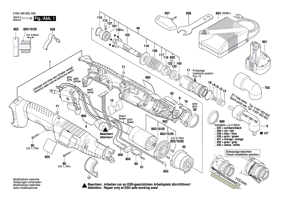 New Genuine Bosch 3601119309 Manufacturer's nameplate