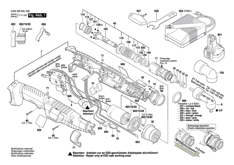 New Genuine Bosch 3601119309 Manufacturer's nameplate