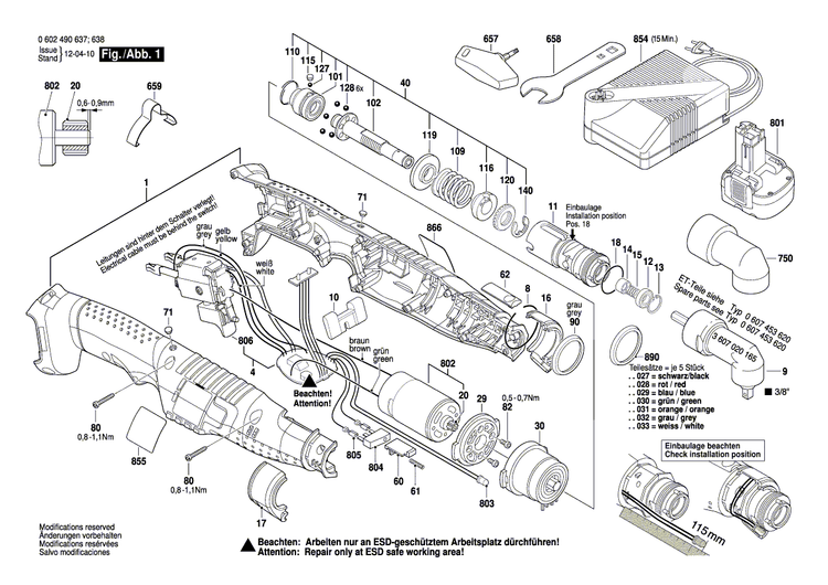 New Genuine Bosch 3601119310 Manufacturer's nameplate