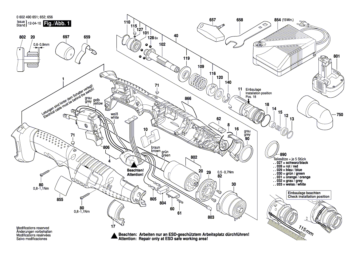New Genuine Bosch 3601119312 Manufacturer's nameplate