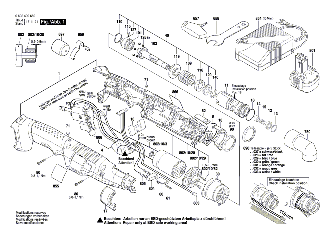New Genuine Bosch 3601119329 Manufacturer's nameplate