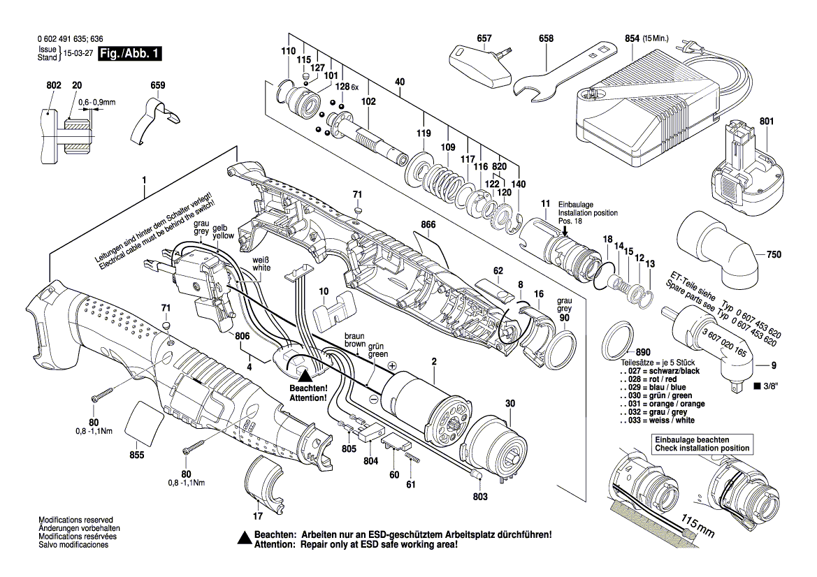 New Genuine Bosch 3601119374 Manufacturer's nameplate