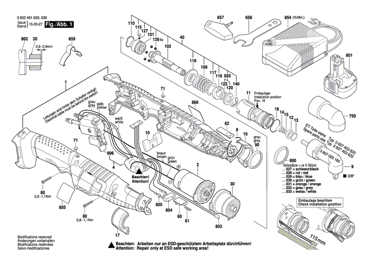 New Genuine Bosch 3601119374 Manufacturer's nameplate