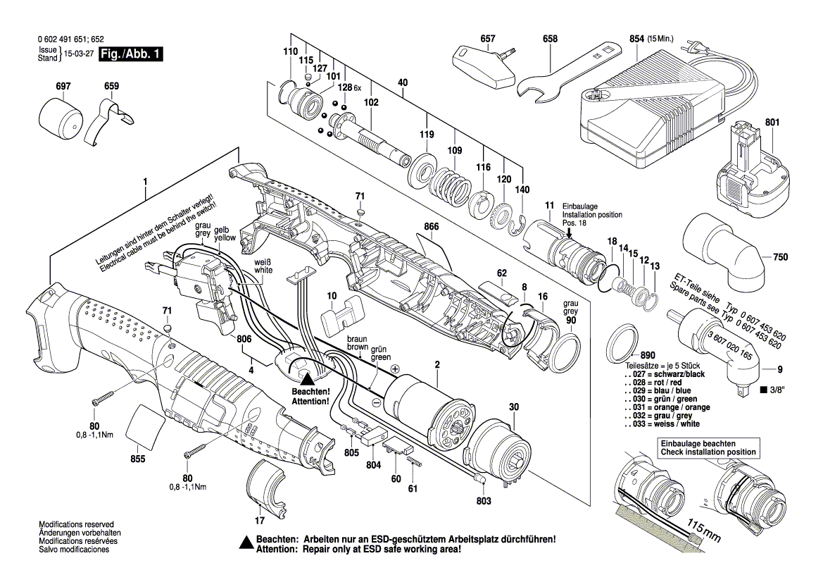 New Genuine Bosch 3601119376 Manufacturer's nameplate