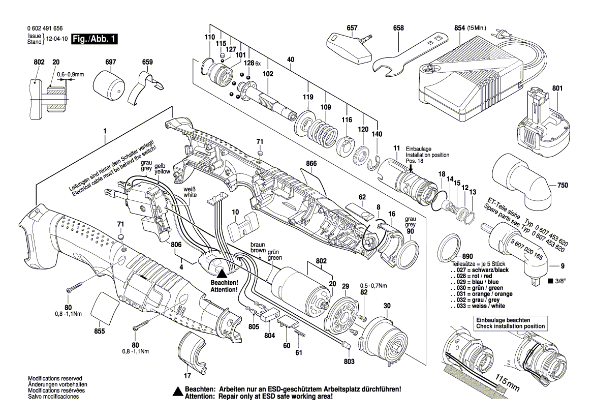 New Genuine Bosch 3601119380 Manufacturer's nameplate