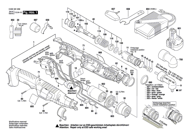 New Genuine Bosch 3601119380 Manufacturer's nameplate