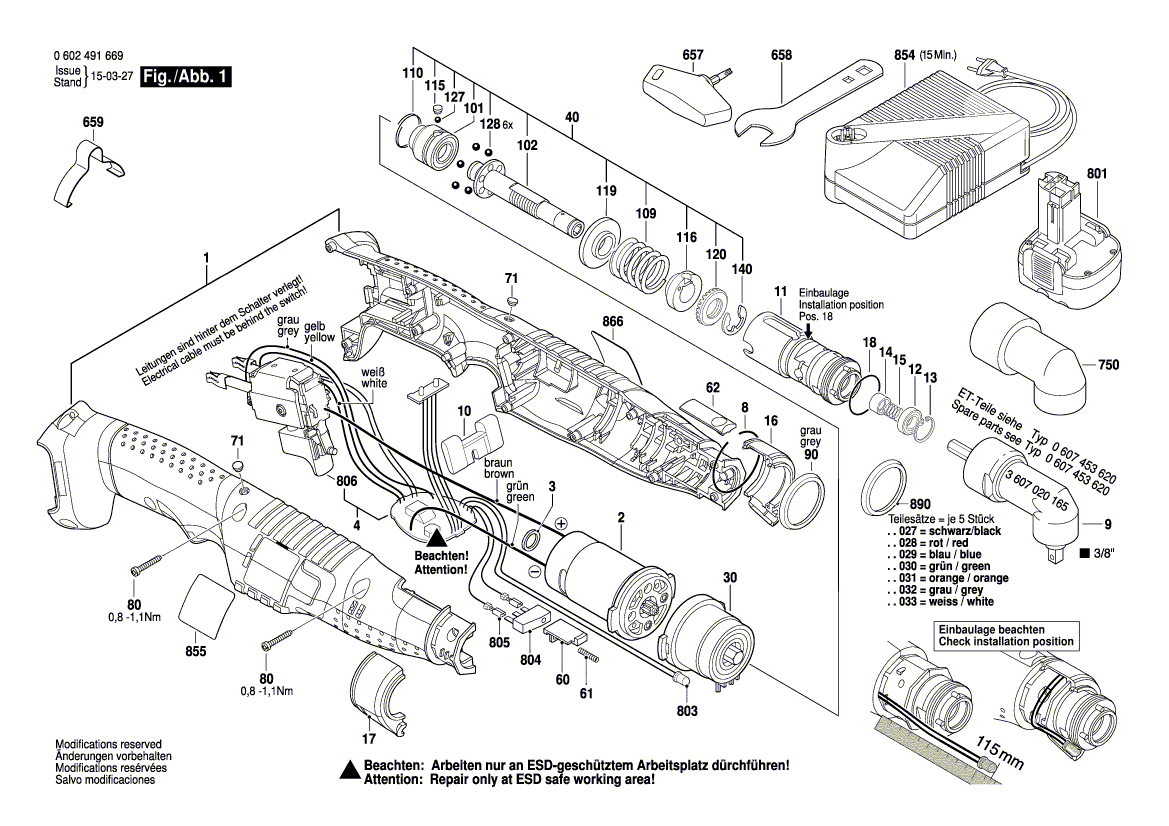 New Genuine Bosch 3601119382 Manufacturer's nameplate