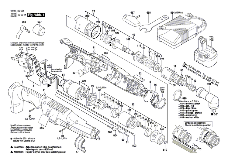 New Genuine Bosch 3601119404 Manufacturer's nameplate