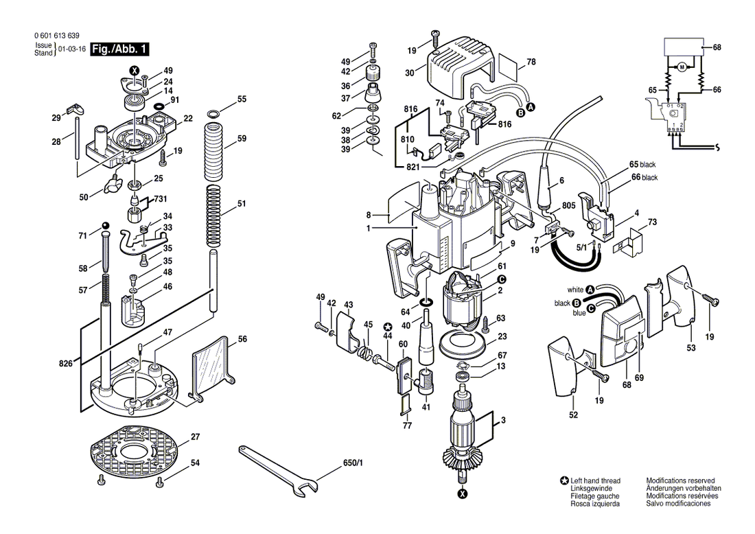 New Genuine Bosch 3601119816 Reference Plate