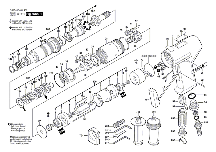New Genuine Bosch 3601250003 Holding Spring